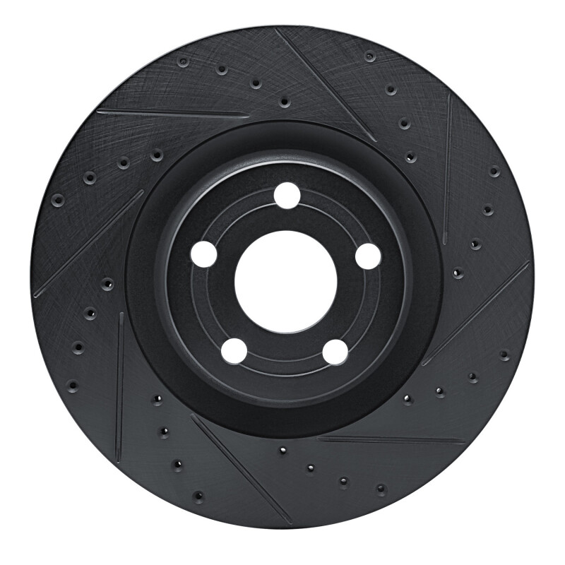 Ford Maverick Brake Rotor (1) - Front Right - R1 Concepts - Drilled & Slotted - Black - `22-`25 Ford Maverick Brake Rotor (1) - Front Right - R1 Concepts - Drilled & Slotted - Black - `22-`25